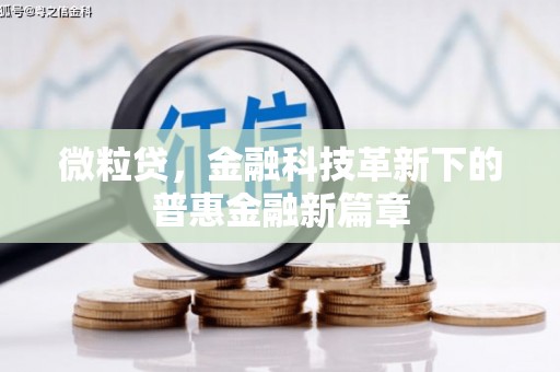 涿州微粒贷，金融科技革新下的普惠金融新篇章