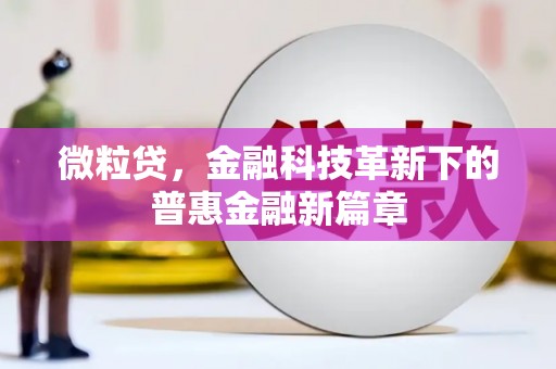 涿州微粒贷，金融科技革新下的普惠金融新篇章