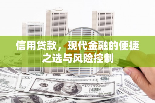涿州信用贷款，现代金融的便捷之选与风险控制