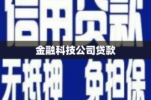 涿州金融科技公司贷款