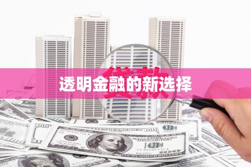涿州透明金融的新选择