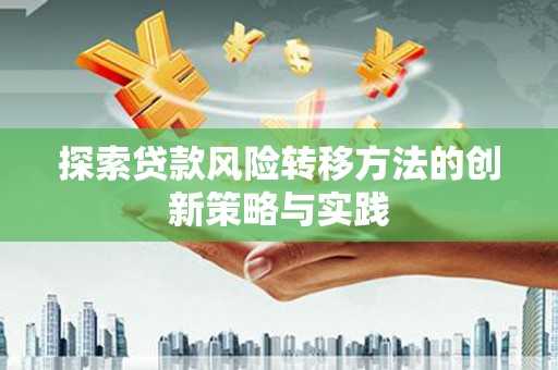 涿州探索贷款风险转移方法的创新策略与实践